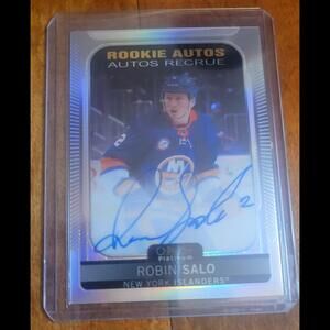 2021-22 O-Pee-Chee Platinum Rookie Autographs Cosmic  R-SA Robin Salo